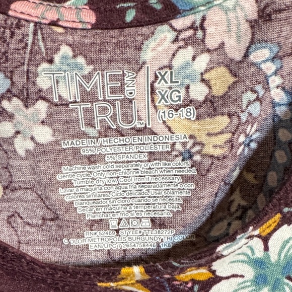 Relativity Burgundy Floral Cardigan Sweater - Picture 3 of 5